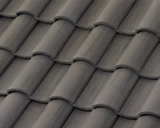 Official Westlake manufacturer image showing Barcelona 900 concrete roof tile in Slate — Black Antique.