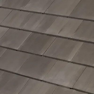 Official Westlake manufacturer image showing Saxony 900 Slate concrete roof tile in Cypress Bay Blend from the Lake Wales plant.