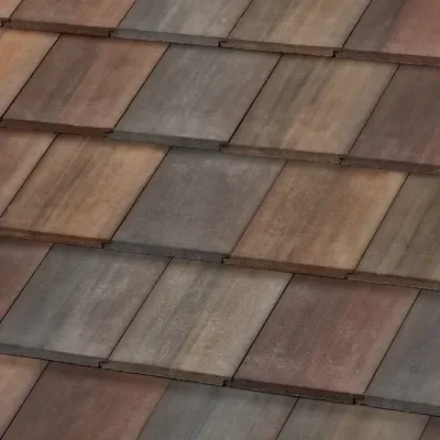 Official Westlake manufacturer image showing Saxony 900 Slate concrete roof tile in Florida Blend from the Lake Wales plant.