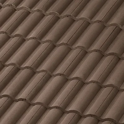 Official Westlake manufacturer image of Villa 900 concrete roof tile in Espresso Blend.
